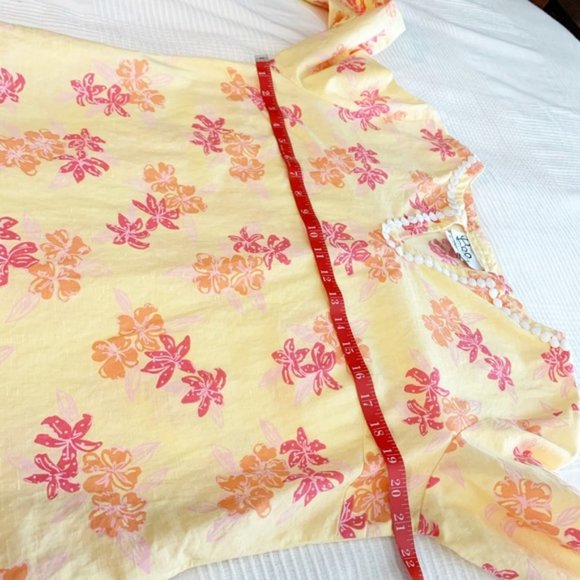 Lily Pulitzer Yellow & Pink Floral Tunic - Size Small - Picture 8 of 9